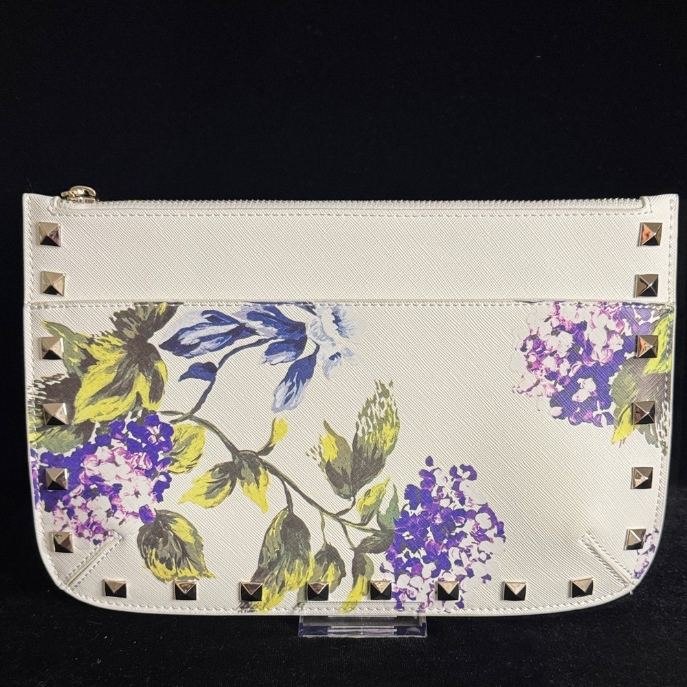 White House Black Market Floral Studded Wristlet